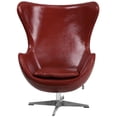 thumbnail image 4 of Cordovan LeatherSoft Swivel Egg Chair with Tilt-Lock Mechanism, 4 of 4