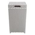 thumbnail image 2 of Furniture of America Azur Outdoor Aluminum & Wicker Outdoor Trash Can in Gray, 2 of 11