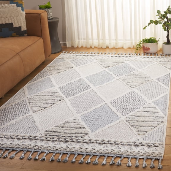 Safavieh Chloe Aurbree Geometric Area Rug, Ivory/Gray, 5'3" x 7'6"