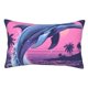 thumbnail image 1 of Fotbe Hawaiian Beach Dolphin Funda de Almohada Decorativa Estilo Occidental, Lujo en Algodón, Fundas para Almohadas King, Cojín Estampado para Decoración del Hogar-16"x24", 1 of 6