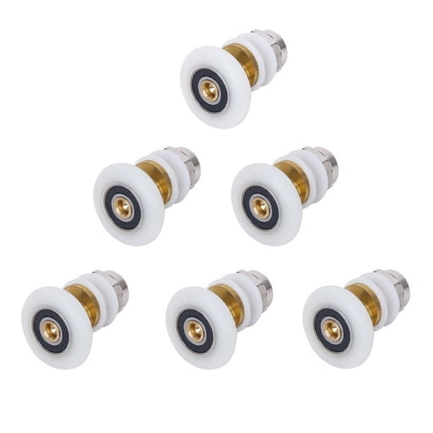 WORGEOUS 6 piezas de repuesto para puerta de ducha de baño, ruedas de corredor, 25 mm de diámetro de rueda