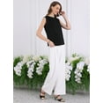 thumbnail image 2 of DARING DIVA Women's Sleeveless Summer Casual Pleated Tank Top S Black, 2 of 6