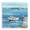 Docked Dinghy Lake, variant on Stupell Industries Deck Chair Shadows Landscape Painting Gallery Wrapped Canvas Art Print Wall Art, 17 x 17