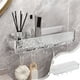thumbnail image 1 of Estante de ducha de plástico transparente con ventosa y 4 ganchos | Estante de almacenamiento para baño sin taladros | Cesta de drenaje corrugada para cocina, hotel y dormitorio, 1 of 6