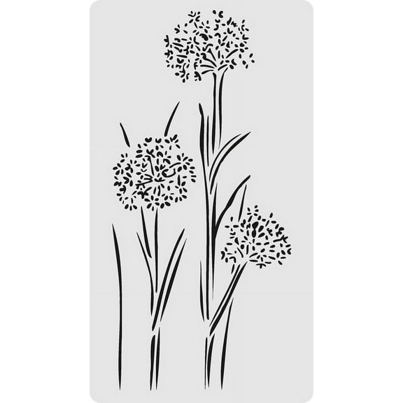 5x9 Dandelion Flower Stencil