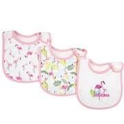 3PCS/LOT Baby Bibs Triangle Cotton Bibs Cartoon Print Saliva Towel Baby Boys Girls Feeding Apron Cotton Bandana Bibs Baby Stuff 1007 Flamingo