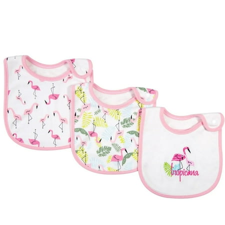 3PCS/LOT Baby Bibs Triangle Cotton Bibs Cartoon Print Saliva Towel Baby Boys Girls Feeding Apron Cotton Bandana Bibs Baby Stuff 1007 Flamingo