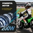 thumbnail image 5 of Xuanlur 24V 9AH Electric Motorbike, 9 mph & 110lb Max, 200W Ride on Motorcycle for Big Kids w/EVA Tires, LED Lights & Power Display, 2 Speed, Bluetooth, Music, Electric Motorcycle for Ages 6+, Green, 5 of 8