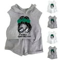thumbnail image 4 of CHEEREAM Toddler Girl Clothes Summer Outfits Cute Cartoon Hoodie Sleeveless Tank Tops and Shorts Set with Pockets 2 Piece Clothing Set 2-8T, 4 of 4
