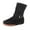 Black, variant on IUJSOY Ankle Boots for Women Casual Comfort Flats Round Toe Trendy Ankel Strap Tassel High Top Boots
