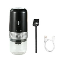 New Portable Electric Coffee Bean Grinder Home 1500mAh External Coffee Maker Rechargeable Grinder,1 * grinder 1 * cleaning brush 1 * data cable,Black