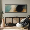 thumbnail image 3 of Large Framed Canvas Print Abstract Modern Wall Art Neutral Decorative for Living room Bedroom - 60"x20" Black Frame, 3 of 8