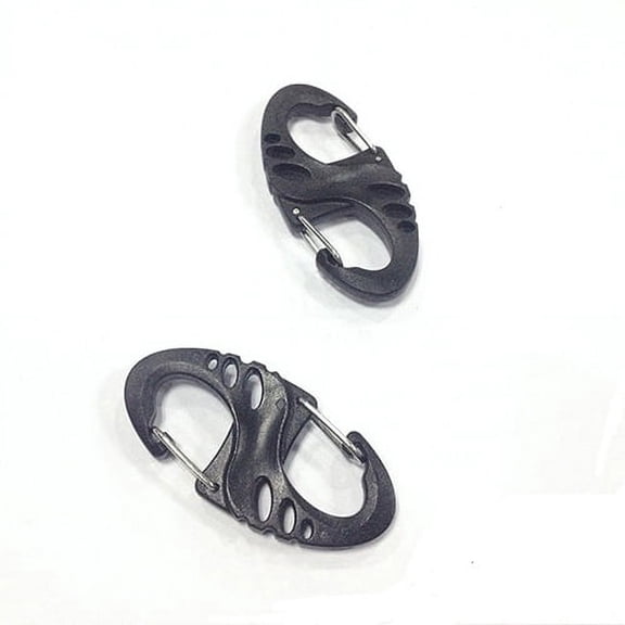 SPRING PARK 5 Pcs Keychain Key Ring Hook Spring Clip Plastic Steel Buckle S-Ring Carabiner Climbing Outdoor