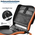 thumbnail image 4 of Haosy 3 Ring Zipper Binder with Shoulder Strap Waterproof Trapper Keeper 2 Inch D-Ring 500 Sheets Capacity, Burnt Orange, 4 of 7