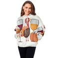 thumbnail image 6 of Iauyy Women's (s-xl) Pockets Fuzzy Sweatshirt -Double Plush Run Loose-fitting Hooded Sweater Design Wind Warmth for Sport Casual Leisure Jogging,Two Wine Glasses, 6 of 8