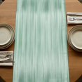 thumbnail image 5 of Table Runners 70 Inches Long Dress Scarves, Green Farmhouse Coffee/Dining/Kitchen Table Decor, Holiday Table Runner, Modern Abstract Art Ombre Striped 13x70 Inch, 5 of 9