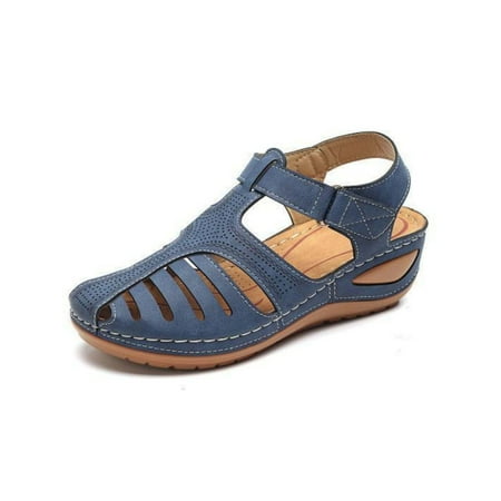 

Women Sandals Summer Platform Peep Toe Slipper Comfy Orthopedic Hollow Out Sandals Roman Shoes Outdoor Beach Slippers
