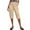 Khaki, variant on Womens Cotton Linen Capri Pants Summer Casual Elastic Waist Capris Relaxed Fit Solid Color Pants with Pockets