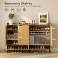 thumbnail image 4 of EYYTHUNG Fluted Shoe Cabinet with Doors, Large Wooden Shoe Storage Cabinet, Modern Tall Freestanding Shoe Rack Organizer, 4 of 8
