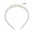 thumbnail image 1 of Bandeau Perlé Exquis Réglable Résistant à l'Usure Accessoires de Coiffure Chic Universel Cadeaux de la Saint-Valentin Diadèmes pour Femmes 18mm,4 Grandes Perles, 1 of 1