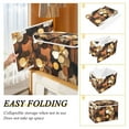 thumbnail image 2 of Yayeee Collapsible Cube Storage Bin with Lid Fabric Closet Decorative Basket with Handles, Gold Flower, 2 of 7