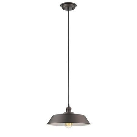 

Ironclad Industrial-Style 1 Light Rubbed Bronze Ceiling Mini Pendant - 14 in.