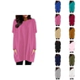 thumbnail image 1 of Robe T-Shirt à Manches Longues pour Femmes 2026, Col Rond Décontracté, avec Poches, Mini Robes, 1 of 5