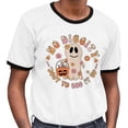 thumbnail image 2 of Bag it up Halloween Ringer Tee Shirt Unisex Large White/Black, 2 of 5