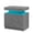 Gray, variant on Leumius 2 Drawer Modern Nightstand with LED Light Small Bedside Tables End Side for Bedroom,Black