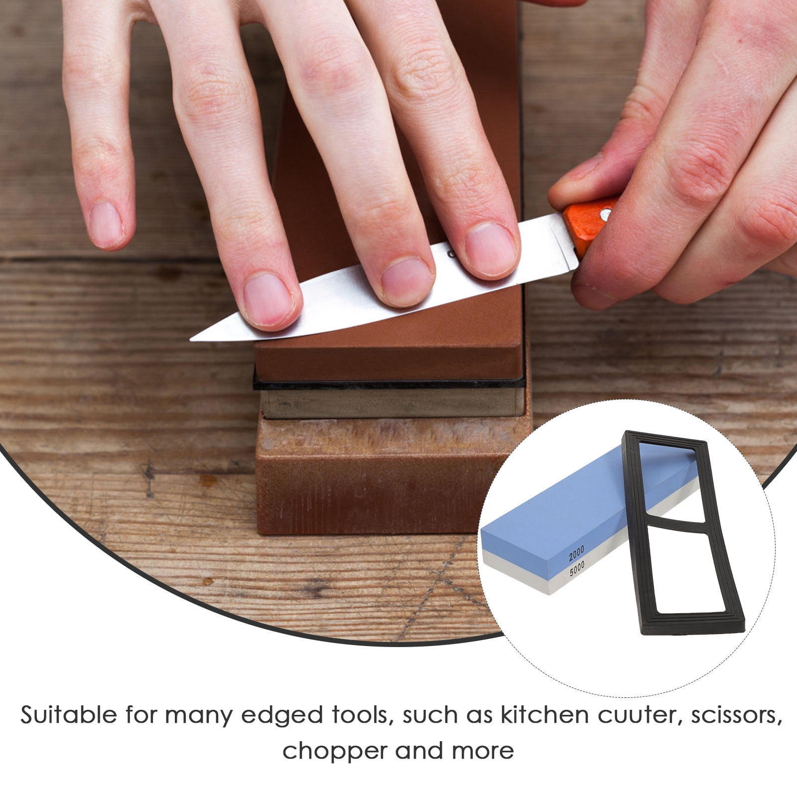 OUNONA  Knife Sharpener Kitchen Sharpeners Wet Stone Sharpening Stones for Knives