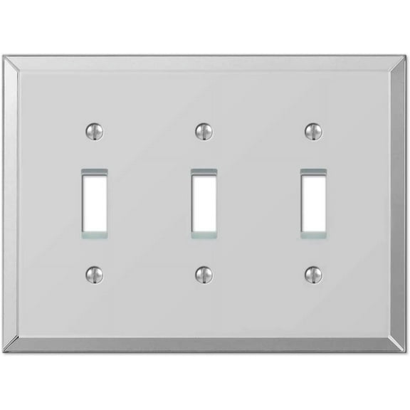 Amerelle 66TTT Moderne Wallplate 3 Toggle Acrylic Clear 1-Pack