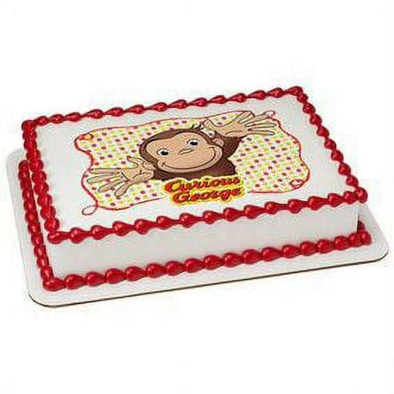 Curious George -1/4 (Quarter Sheet) Edible Photo Image Cake Decoration