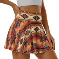 thumbnail image 5 of HELLHERO 2 Side Pockets Athletic Skort, Southwestern Print Pleated Built-in Shorts Golf Skirt for Tennis Pickleball Running and Daily Wear, 5 of 9