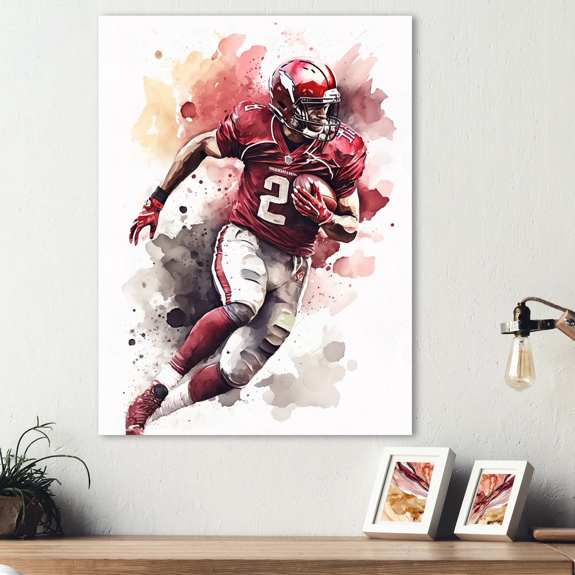 Designart Football Player On Field III Canvas Wall Art