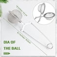thumbnail image 2 of Queilt 20 Pcs Loose Leaf Tea Infuser Stainless Steel Mesh Snap Tea Ball with Handle Tea Strainers Metal Tea Filter Reusable Tea Steeper with Tong Pincer in Bulk (Silver), 2 of 4