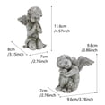 thumbnail image 4 of Set de esculturas de decoración de jardín vintage con forma de ángel, 2 unidades, desgastado, 4 of 4