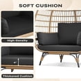 thumbnail image 5 of EastVita Single Standing Egg Chair Outdoor Patio Egg Chair with Cushions Metal Frame Stand Suitable for Balcony Terrace Living Room Black, 5 of 7