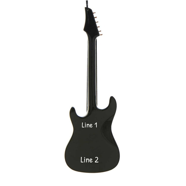 Ornament - Black - PERSONALIZED Electric Guitar Ornament - Black - PERSONALIZED Electric Guitar