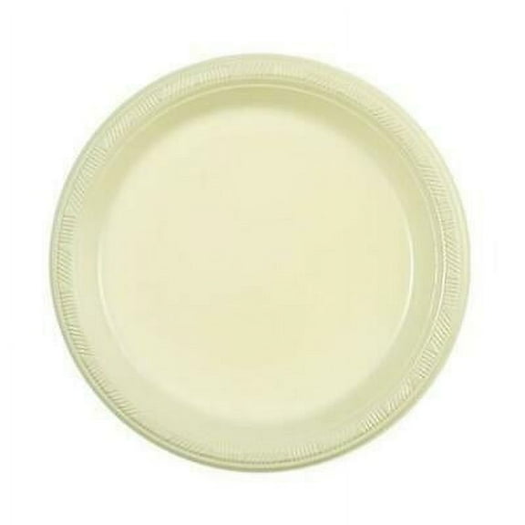 Hanna K. Signature Plastic Plates Ivory 7" 50Ct