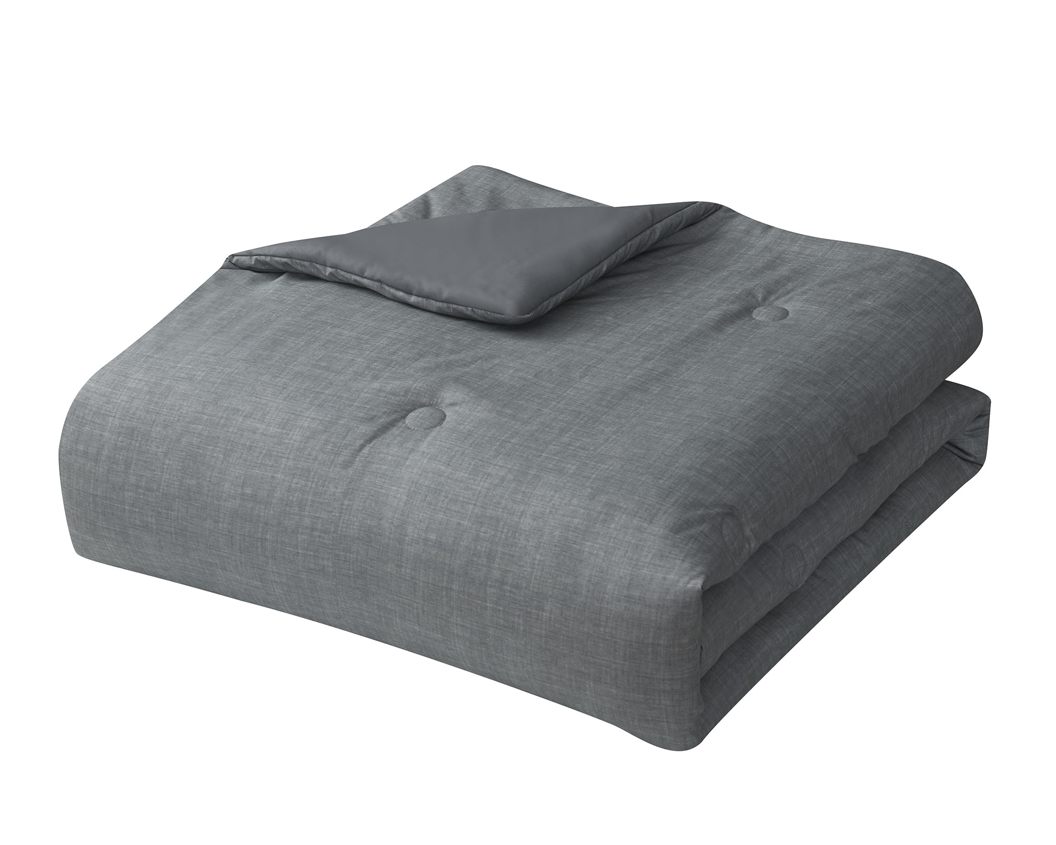 Mainstays 10 Piece Light Grey Bed in a Bag Comforter Set with Sheets, Queen