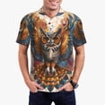 thumbnail image 1 of Fotbe Colorful Owl Tattoo Art Camiseta Polo de Golf para Hombre con Estampado – Camisa Deportiva Transpirable con Cuello Abotonado-3X-Large, 1 of 6