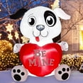 thumbnail image 4 of 6.2ft Inflatable Valentine's Day Dog Leash Heart with Built-in LED Lights, Secure Outdoor Yard Decorations with Rope and Lawn Stakes, 4 of 7