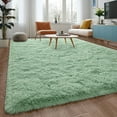 thumbnail image 5 of Homore Cute Fluffy Velvet Carpet Soft Washable Area Rugs for Bedroom/ Living Room Decoration,9'x12',Mustard Green, 5 of 7