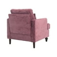 thumbnail image 4 of MAYEERTY Wood Frame Armchair, Modern Accent Chair Lounge Chair Tufted Club Chair, Mid Century Modern Arm Chairs with Studded, Solid Wood Frame, for Bedroom, Reading(Wine red Chenille), 4 of 20
