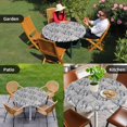 thumbnail image 4 of Grey Navy Blue Tree Round Tablecloth for 45-54 Inch Tables,Fitted Table Cover with Elastic Edge,Country Rustic Botanical Branch Waterproof Outdoor Table Cloth Protector for Patio Garden Dinner Picnic, 4 of 9