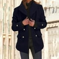 thumbnail image 2 of Gibobby Women's Double Breasted Long Trench Coat Windproof Classic Lapel | Side Pocket Thin Coat With Belt.(Navy,XL), 2 of 5