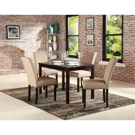 5 Piece Black Pedestal - Nice 5 Piece Dining Set, Espresso