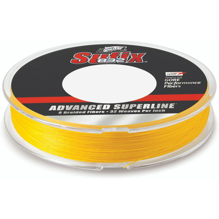 Sufix Advanced Superline 832 Braid 6 lb Hi-Vis Yellow 300 yd