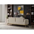 thumbnail image 3 of Zoe Sofa with Cut Chenille & Lumbar Support in Cream, 3 of 5