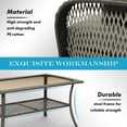 thumbnail image 3 of CozyHom 5 Piece Outdoor Patio Wicker Furniture Set Porch Conversation Sets Cozy Chairs Table Furniture Sets Use For Indoor Sun Room Chairs Sets, Gray, 3 of 12